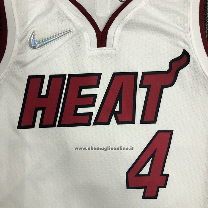 Maglia Miami Heat Victor Oladipo #4 Association 2021-22 Bianco